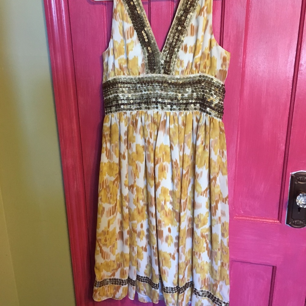 Yellow and sequin sun dress